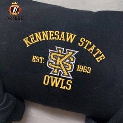 Kennesaw State Owls Embroidered Sweatshirt, NCAA Embroidered Shirt, Embroidered Hoodie, Unisex T-Shirt