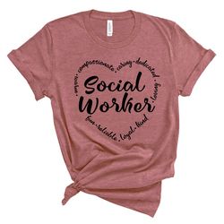 Social Worker Shirt, Social Worker Gift, LSW Gift, MSW Gift, LCSW Gift, Social Worker Heart Gift, Caring Social Worker,