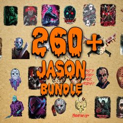 260 file jason voorhees svg dxf eps png, bundle halloween cricut, for cricut, silhouette, digital, file cut
