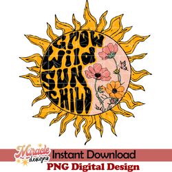 grow wild sun child sublimation