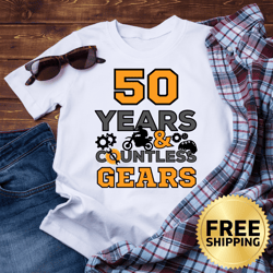 50 years and countless gears moto biking dad t-shirt - dad birthday shirt, father's day gift, moto bike lover tee shirt