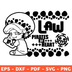 law pirates of heart, svg law one piece svg, anime one piece svg, one piece svg, anime svg, png, dxf - download  file