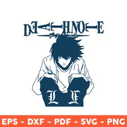 l lawliet svg, l death note svg, death note svg, anime svg, manga svg, cartoon svg, svg, eps, png - download  file