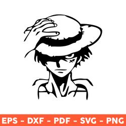 Luffy Hat Svg, Straw Hat Svg, Monkey D Luffy Svg, Anime Character Svg, Luffy Svg, Anime Svg, Eps, Png - Download  FiLe