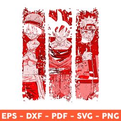 Luffy One Piece Svg, Son Goku Dragon Ball Svg, Uzumaki Naruto Svg, Manga Svg, Anime Svg, Eps, Png - Download  FiLe
