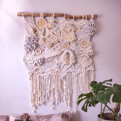 Macrame Wall Hanging IMAGINARIUM, Wall Tapestry, Modern Macrame, Large Macrame Wall Hanging, Woven Tapestry, Textile Art