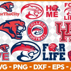 houston cougars bundle svg, houston cougars svg, ncaa svg, sport svg, png dxf eps file