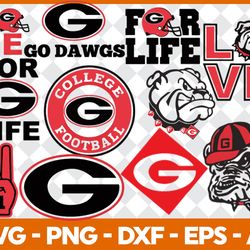 georgia bulldogs bundle svg, georgia bulldogs svg, ncaa svg, sport svg, png dxf eps file