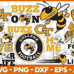 georgia tech yellow jackets bundle svg, georgia tech yellow jackets svg, ncaa svg, sport svg, png dxf eps file