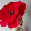 Fascinator Red poppy Kentucky Derby Hat.jpg