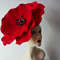 Red poppy Fascinator Kentucky Derby Hat.jpg