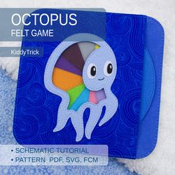 Felt Octopus Sewing Pattern, Quiet book page
