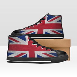Uk Flag British Flag Union Jack Shoes, High-top Sneakers, Handmade Footwear
