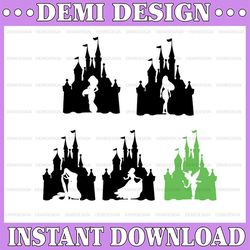 Princess Castle Big Pack Disney svg, Disney Mickey and Minnie svg,Quotes files, svg file, Disney png file, Cricut, Silho