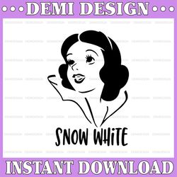 Instant Download Snow White Inspired Silhouette Portrait SVG | PNG Cut Files - Cricut Design Space | Silhouette Cameo Sc