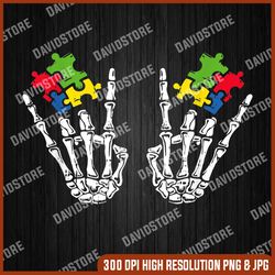 skeleton rock hand puzzle piece png, autism awareness boys girls png, autism puzzle piece png,autism png, autism