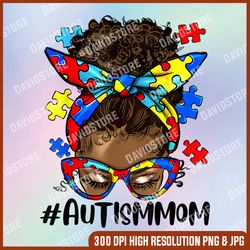 afro girl png, autism mom png, afro bun autism mom png, autism png, autism awareness png, autism day png, autism