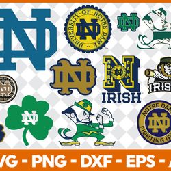 notre dame fighting irish bundle svg, notre dame fighting irish svg, ncaa svg, sport svg, png dxf eps file