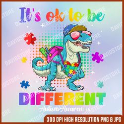 its ok to be different png, autism png, autism awareness png, autism day png, autism sublimation, png, digital download