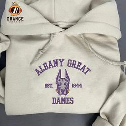 Albany Great Danes Embroidered Sweatshirt, NCAA Embroidered Shirt, Albany Great Danes Embroidered Hoodie, Unisex T-Shirt