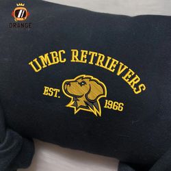 UMBC Retrievers Embroidered Sweatshirt, NCAA Embroidered Shirt, UMBC Retrievers Embroidered Hoodie, Unisex T-Shirt