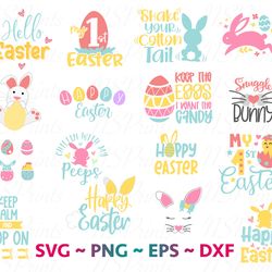 Easter Bundle Svg, Easter Svg, Bunny Face Easter, Bunny Easter Svg, Easter Bunny Svg, Easter Bunny Svg, Bunny Cut Files