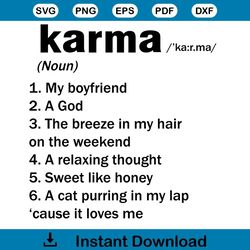 comfort colors karma is my boyfriend svg karma is a god svg cutting files