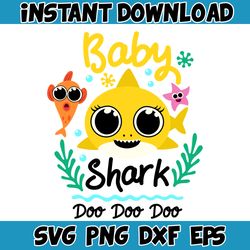 baby shark svg, baby shark birthday svg, baby shark, mommy shark svg (22)