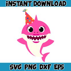 baby shark svg, baby shark birthday svg, baby shark, mommy shark svg (64)