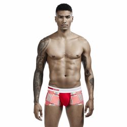 Wholesale Seobean Underwear Mixed 3PK Plaids Printed Men's pouch nylon athletic boxer briefs 207