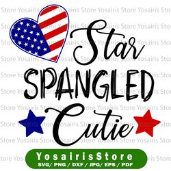star spangled cutie svg, independence day svg, fourth of july svg, usa svg, america svg,4th of july png eps dxf jpg