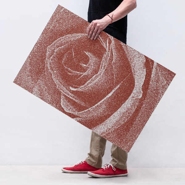 Vintage Rose Wall Art Rose Painting by Stainles - Inspire Uplift