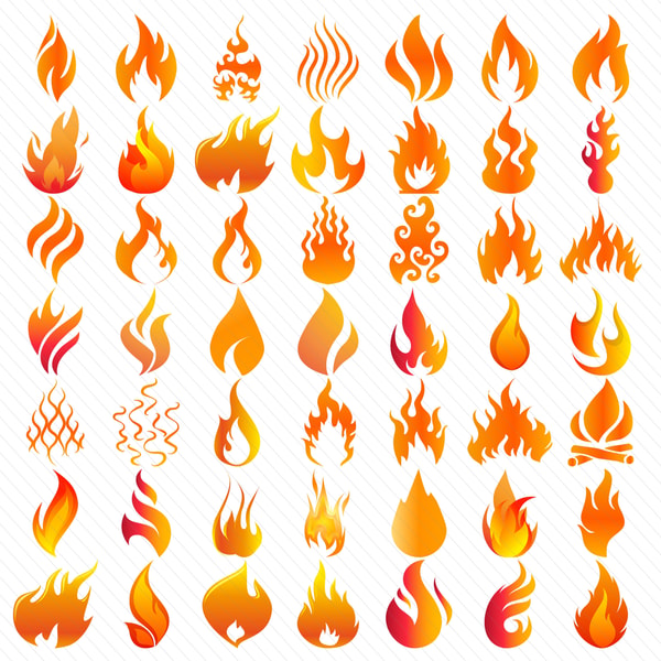 Fire Pattern Design Svg Fire SVG Bundle, Fire ClipArt, Fire Svg Files, Fire Flames S | Inspire ...