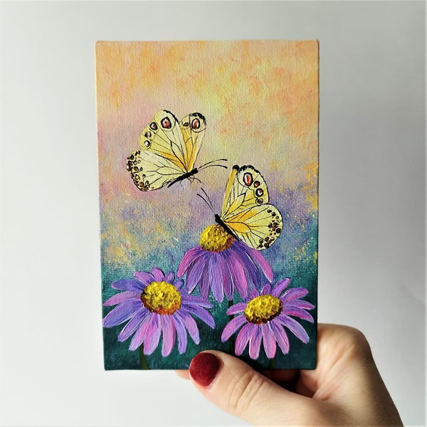 Two-yellow-butterflies-acrylic-painting-insect-art-small-wall-decor.jpg