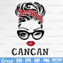 cancan svg, cancan birthday svg, cancan gift design, cancan face glasses svg png, cancan christmas png, cricut