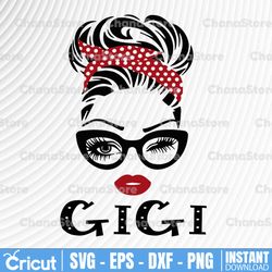 gigi svg, gigi birthday svg, gigi gift design, gigi face glasses svg png, gigi christmas png, cricut