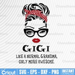 Gigi SVG, Gigi Birthday Svg, Gigi Gift Design, Gigi Face Glasses Svg Png, Gigi Christmas PNG, Cricut