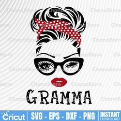 gramma svg, gramma birthday svg, gramma gift design, gramma face glasses svg png, gramma christmas png, cricut