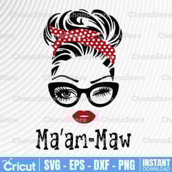 ma'am maw svg, ma'am maw birthday svg, ma'am maw gift design, ma'am maw face glasses svg png, ma'am maw christmas png