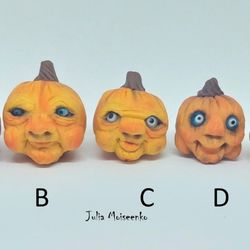 Miniature Halloween pumpkins | Miniature pumpkin | Dollhouse miniatures