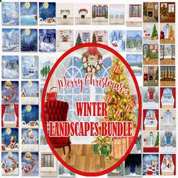 christmas background: "christmas scenery" winter landscapes mug design diy christmas card christmas clipart winter backg
