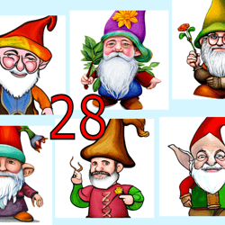 scrapbooking postcard set, pocket card - gnome gardener -3