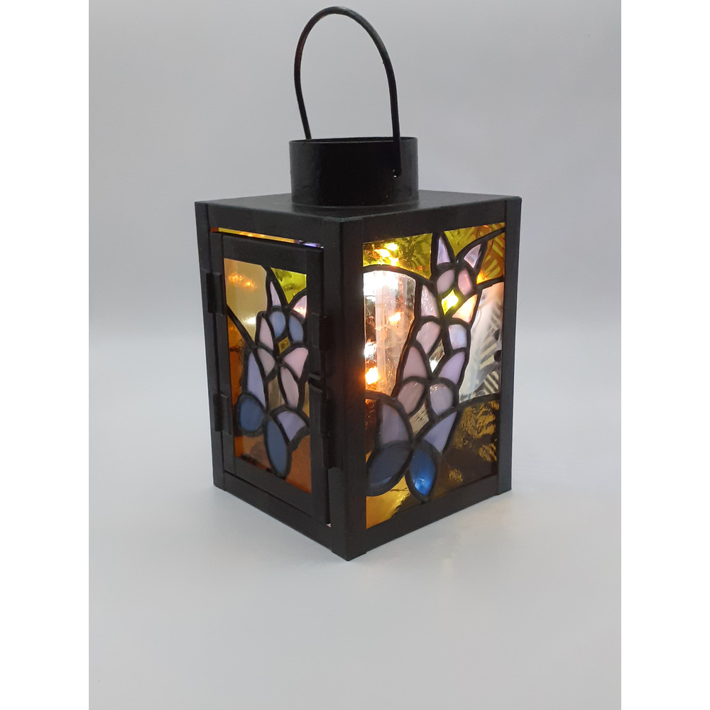 Stained Glass Lamp Butterfly Stained Glass Candle Holder Goth Decor Tealight Stained Glass Suncatcher Witchy Decor 9