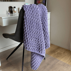 Knitted plaid, Handmade plaid, Crib Plaid, Baby knit plaid, Soft plaid, Baby blanket. baby bedding, stroller blanket