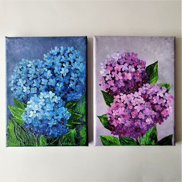 Flower-artwork-on-canvas-blue-and-pink-hydrangea-painting-wall-decor-set-of-two.jpg