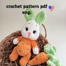 Crochet Bunny pattern, easter bunny, amigurumi (PDF)