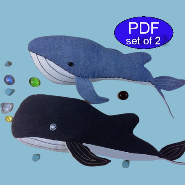 Whale Pattern Humpback Whale Sewing Pattern Stuffed Animals Inspire
