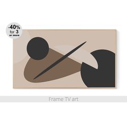 Frame TV art abstract beige minimalist geometric neutral modern boho, Samsung Frame TV Art digital download 4K  | 489