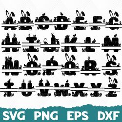 easter alphabet svg, easter font, easter alphabet, bunny font, cute font with tails, bunny alphabet, easter monogram