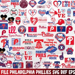 350 file philadelphia-phillies svg dxf eps png, bundle mlb svg, for cricut, silhouette, digital, file cut